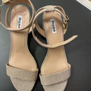 NWOT Dune London women’s metallic heels size 8 or 8.5